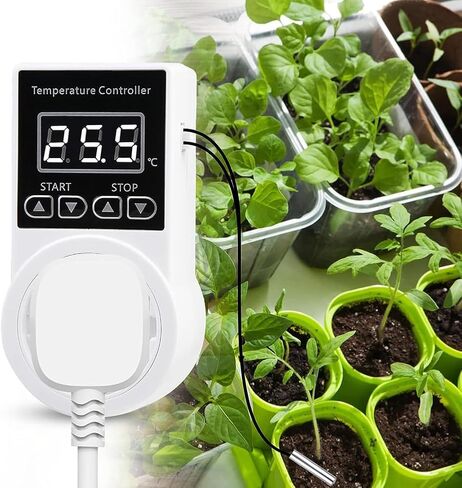 Temperature Controller Plug Socket LCD Screen with Waterproof Sensor Probe for Reptile Home US Plug in Kuwait