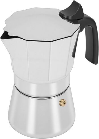 وعاء قهوة Rengue Stovetop Percolator، وعاء من الفولاذ المقاوم للصدأ بتصميم مثمن للسفر واستخدام المطبخ (6 أكواب 300 مل) in Kuwait