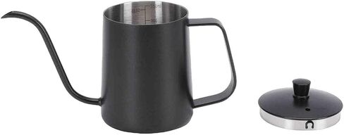 Gage Wasserkocher zum bergieen von Kaffee mit Schwanenhals، langer، schmaler uf، Wasserkocher zum bergieen von Kaffee، 304 Edelstahl، 350 مل، Tropfkaffeekanne، شوار in Kuwait
