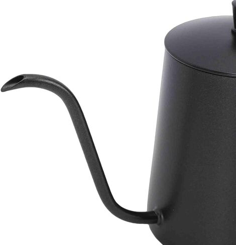 Gage Wasserkocher zum bergieen von Kaffee mit Schwanenhals، langer، schmaler uf، Wasserkocher zum bergieen von Kaffee، 304 Edelstahl، 350 مل، Tropfkaffeekanne، شوار in Kuwait