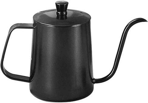 Gage Wasserkocher zum bergieen von Kaffee mit Schwanenhals، langer، schmaler uf، Wasserkocher zum bergieen von Kaffee، 304 Edelstahl، 350 مل، Tropfkaffeekanne، شوار in Kuwait
