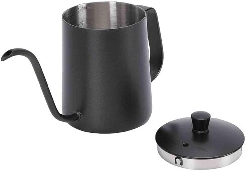 Gage Wasserkocher zum bergieen von Kaffee mit Schwanenhals، langer، schmaler uf، Wasserkocher zum bergieen von Kaffee، 304 Edelstahl، 350 مل، Tropfkaffeekanne، شوار in Kuwait