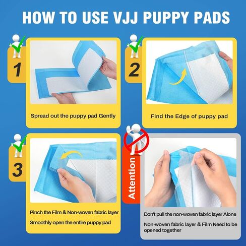VJJ Puppy Pads XL 30"x35", 50 Count Pee Pads for Dogs Large for Doggie&Cats, Disposable Dog Pee Pads Extra Large, X-Large Potty Pads for Indoor, Outdoor Use in Kuwait