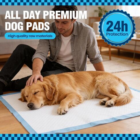 VJJ Puppy Pads XL 30"x35", 50 Count Pee Pads for Dogs Large for Doggie&Cats, Disposable Dog Pee Pads Extra Large, X-Large Potty Pads for Indoor, Outdoor Use in Kuwait