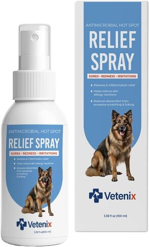 Hot Spot Spray for Dogs Healing Aid for Skin Sores, Irritations & Redness | Anti-Itch Relief to Stop Chewing & Licking | Safe, Non-Toxic HOCl Formula for All Animals | 3.38 fl oz in Kuwait