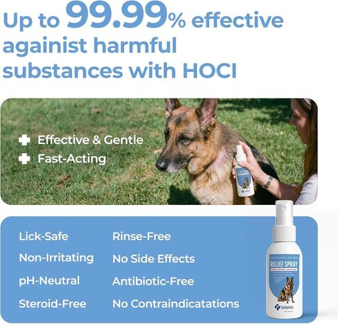 Hot Spot Spray for Dogs Healing Aid for Skin Sores, Irritations & Redness | Anti-Itch Relief to Stop Chewing & Licking | Safe, Non-Toxic HOCl Formula for All Animals | 3.38 fl oz in Kuwait