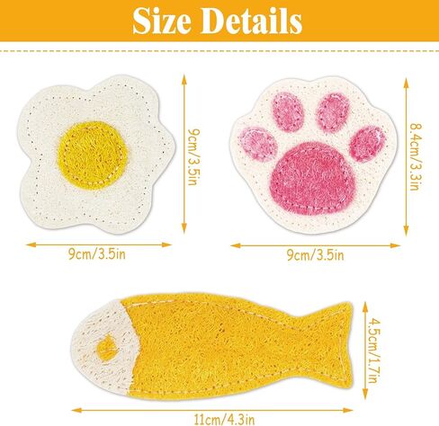 Natural Loofah Cat Chew Toys with Catnip, Biodegradable Dental & Teething Toys for Kittens and Cats, Eco-Friendly Interactive Cat Toy for Boredom Relief and Teeth Cleaning in Kuwait