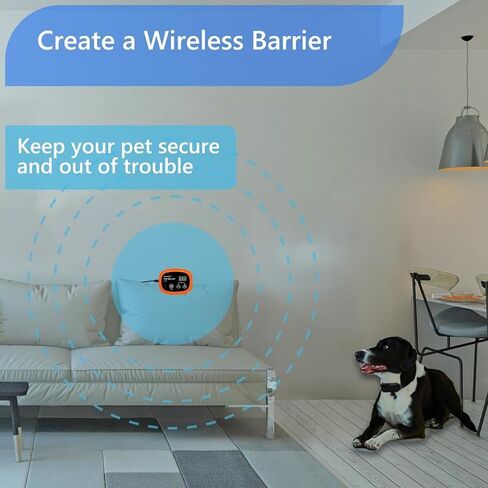 Indoor Pet Barrier for Dog,Wireless Indoor Electric Fence,Pet Gate, Keeps Areas Off Limits,Dog Home Proofing, Waterproof/Rechargeable/Beep/Static Training Collar in Kuwait