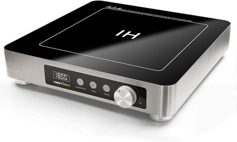 Commercial Induction Cooktop, 1800W 120V Countertop Induction Burner Electric Hot Plate for Steak, Griddle, Food Holding, Restaurant, Catering & Food Service in Kuwait