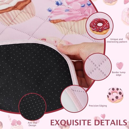 IEUUMLER Washable Pee Pads for Dogs, 2 Pack Cake Pattern Reusable Waterproof Puppy Potty Pads, Non-Slip Absorbent Pet Training Pads for Playpen Crate Bed EU015 Pink Cake, 24x18 in Saudi Arabia