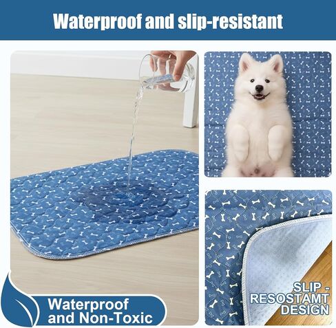 Puppy Pee Pads with Pheromones,Forever Pad,Washable Pee Pads for Dogs,Reusable Dog Pee Pads,Waterproof Leakproof Training Pad, Non-Slip Base for Household Use(Gray A,L) in Kuwait