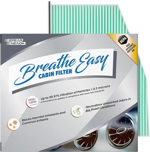 فلتر كابينة Spearhead HEPA Breathe Easy Cabin، ترشيح يصل إلى 99.97% لجزيئات 0.3 ميكرون مع عدم تقليل تدفق الهواء (BE-373H) in Saudi Arabia