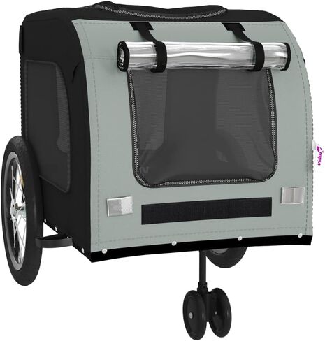 Small Pet Bike Trailer, Dog Bike Trailer Dog Cart, Pet Carrier Wagon, Bicycle Carrier for Small Sized Pets, Black and Gray,-378 in Kuwait