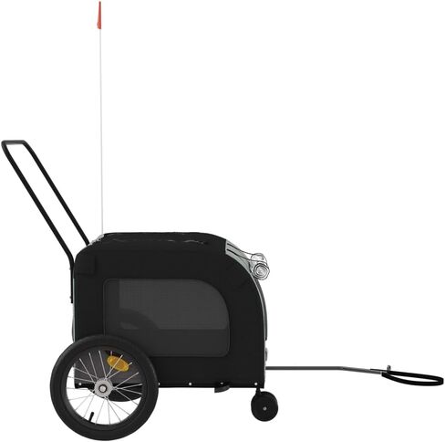 Small Pet Bike Trailer, Dog Bike Trailer Dog Cart, Pet Carrier Wagon, Bicycle Carrier for Small Sized Pets, Black and Gray,-378 in Kuwait
