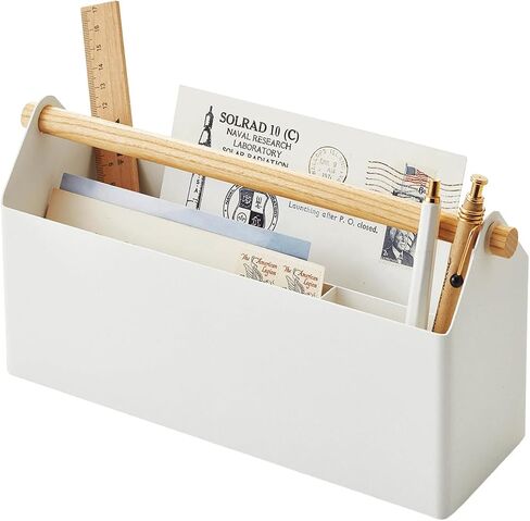 YAMAZAKI home Desk Organizer, White in Saudi Arabia