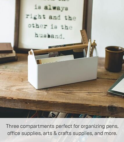 YAMAZAKI home Desk Organizer, White in Saudi Arabia