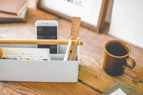 YAMAZAKI home Desk Organizer, White in Saudi Arabia