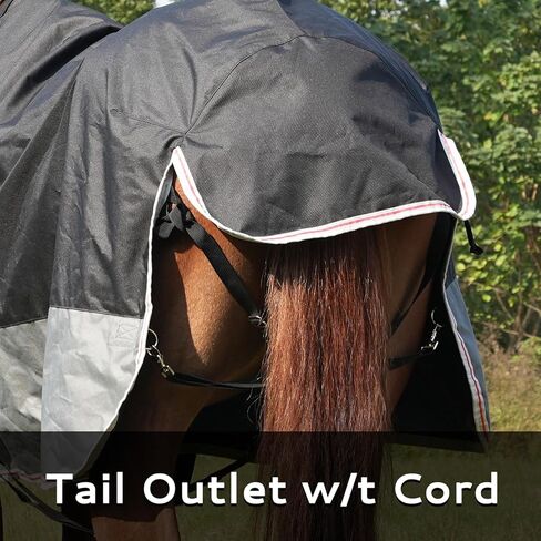 Equoray Horse Rug Fly Sheet Waterproof Rainproof Mosquito Repellent Breathable Turnout Blanket for Horses All Season Use - Multiple Sizes, Black/Grey in Kuwait