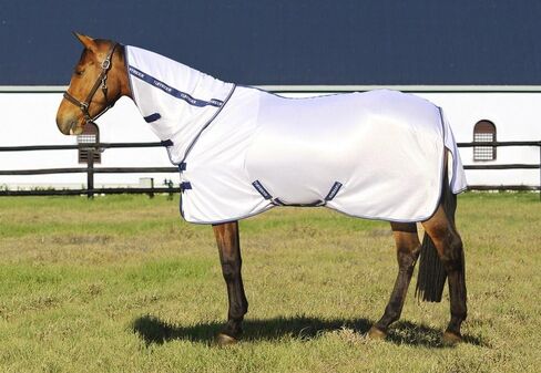 ملاءة TuffRider Sport Mesh Combo Neck Fly - أبيض - 84 in Kuwait