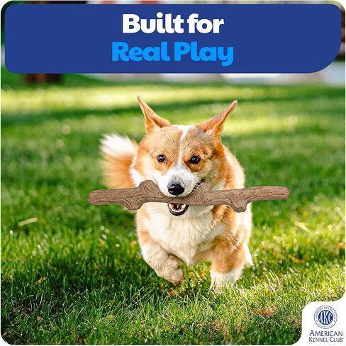 American Kennel Club Training Dog Chew Toy, TPR Wood Stick Dog Toy, Durable Dog Toy for Moderate Chewers, Maplewood Scented for Long-Lasting Engagement, Supports Dental Health in Kuwait