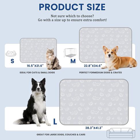 SUPRIY Dog & Cat Cooling Mat with Bandana - Pet Cooling Pad & Pet Scarf Set for Summer(QMAX>0.4) for Pet in Summer, Washable, Non-Toxic(small16.5 x21.6) in Kuwait