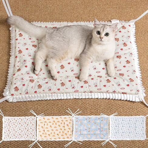 2PCS Reversible Silent Cat Bed Self Warming Pet Pad Thin Style Mat Washable Cushion Pad, Pad for Window Perch Outdoor Cat Houses, for Cats, Small Dogs, Rabbits, Non Electric,(Blue Kitten,XS) in Saudi Arabia