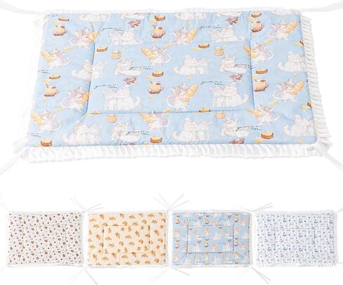 2PCS Reversible Silent Cat Bed Self Warming Pet Pad Thin Style Mat Washable Cushion Pad, Pad for Window Perch Outdoor Cat Houses, for Cats, Small Dogs, Rabbits, Non Electric,(Blue Kitten,XS) in Saudi Arabia