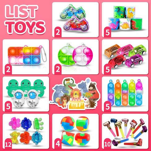 BicMan 150Pcs Party Favors for Kids 3-5 4-8, Fidget Toys Pack, Goodie Bag Stuffers, Carnival Prizes, Treasure Box, Filler Stuffers Toys for Classroom in Saudi Arabia