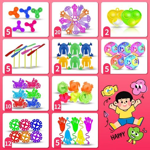 BicMan 150Pcs Party Favors for Kids 3-5 4-8, Fidget Toys Pack, Goodie Bag Stuffers, Carnival Prizes, Treasure Box, Filler Stuffers Toys for Classroom in Saudi Arabia