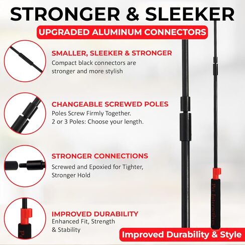 PET Wrangler 2.0 - Upgraded Flirt Pole for Dogs, Interactive Dog Toy with Reinforced 50" Pole &10ft Cord, Creates Extended Play Area, 3 Changeable Lures for Training, Exercise, & Enrichment in Kuwait