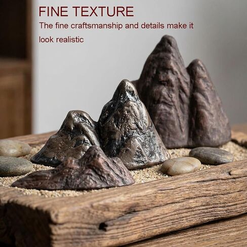 3Pcs Aquarium Micro-Landscape Mountain Rock. Mini Aquarium Mountain View. Miniature Mountain Figurines Iandscape Model. Micro Landscape Decorations for Fish Tank in Kuwait