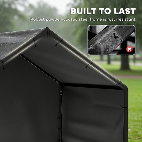PawHut Dog Shade Shelter Outdoor, Dog House Outside with Waterproof & UV-Resistant Canopy, Pet Tent for Small Medium Large Breeds, Pet House for Small Animals with Ground Nails, 49" x 43" x 37" in Kuwait