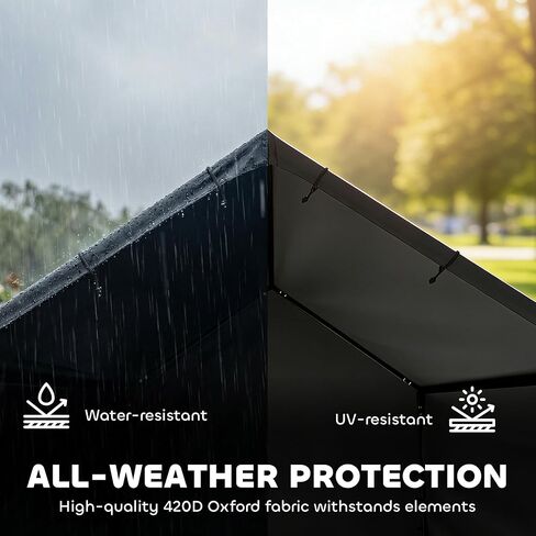 PawHut Dog Shade Shelter Outdoor, Dog House Outside with Waterproof & UV-Resistant Canopy, Pet Tent for Small Medium Large Breeds, Pet House for Small Animals with Ground Nails, 49" x 43" x 37" in Kuwait