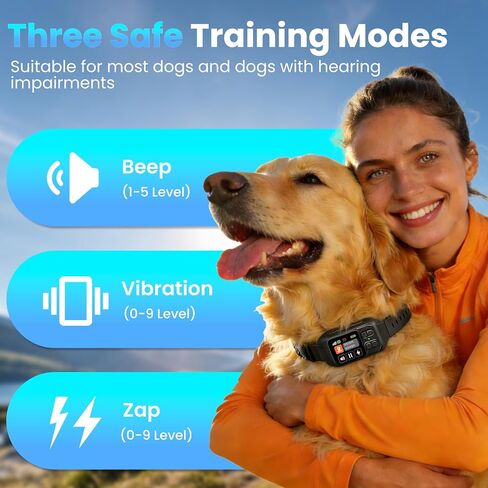 GPS Wireless Dog Collar Fence System,Invisible Electric Fence for Dogs,Adjustable Range 49-6561ft,IPX7 Waterproof Rechargeable Design,GPS Dog Collar Has 2 Modes Circular and Free-Form Fence in Kuwait