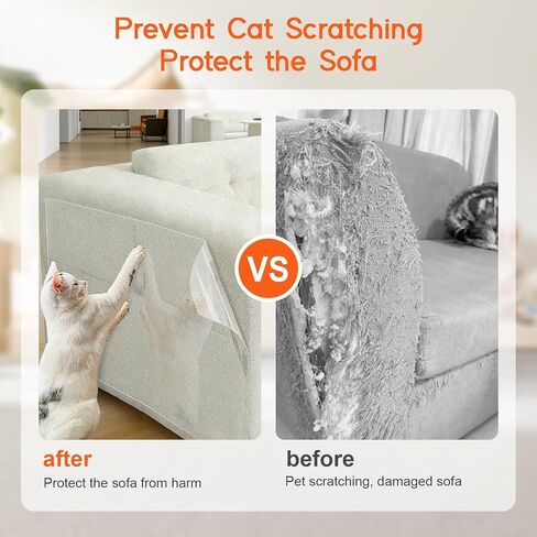 36 قطعة من واقي الأثاث من خدش القطط مع دبابيس تثبيت، واقي أريكة شفاف سميك جدًا من مخالب القطط، حامل قوي مضاد للخدش وواقي للأريكة in Kuwait