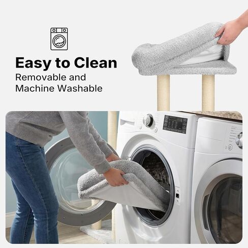 Veehoo Cat Perch مع عمود خدش للقطط، واقي زاوية الأريكة للقطط، عمود خدش طويل مع سرير للقطط للقطط الداخلية، مقاس S يناسب مسند ذراع الأريكة المرتفع مقاس 23 بوصة - 24 بوصة in Kuwait