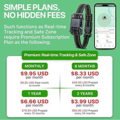 BenarLee 4G طوق صدمات للكلاب مع التحكم في التطبيق، لا حاجة إلى جهاز تحكم عن بعد ولا يوجد حد للنطاق، أطواق صدمات كهربائية للتدريب والتتبع، طوق E للكلاب قابل لإعادة الشحن 4 وضع تدريب للكلاب المختلفة، IP68 مقاوم للماء in Kuwait