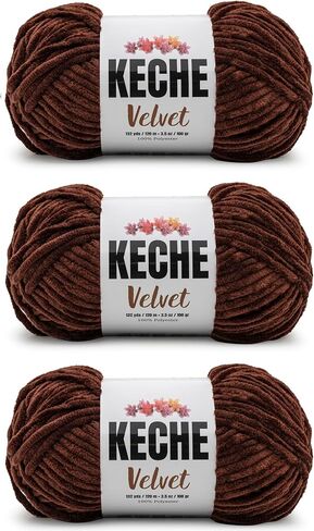 غزل Keche المخملي للكروشيه، بطانية أطفال كبيرة الحجم ناعمة من شانيل Amigurumi غزل 100 جرام (132 ياردة) - أخضر in Kuwait