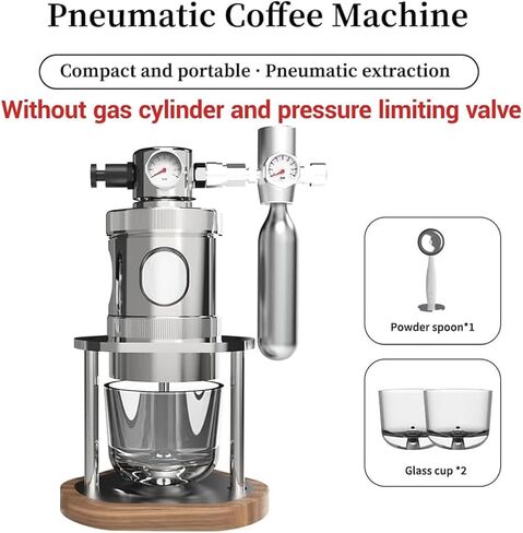 Manual Espresso Maker with Pressure Gauge for Home Baristas, 1-16 Bar Adjustable Air Pressure Coffee Machine in Kuwait