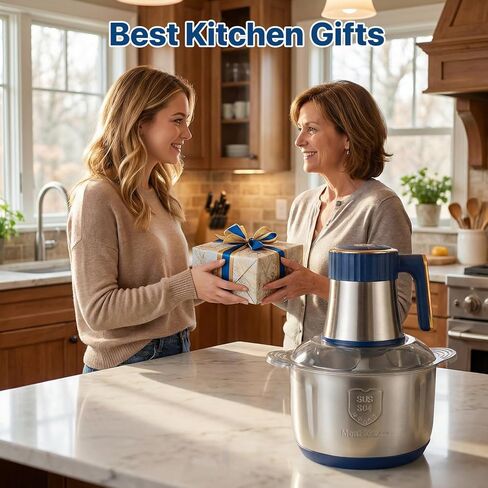 20 Cups Large Capacity Food Processor,5 Speed Electric Meat Grinder Vegetable Chopper,500W Powerful Motor 6 Bi-Level Blade Meat mincer for Vegetable, Nuts, Onion, Garlic with 304 Stainless Steel Bowl in Kuwait