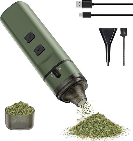 Automatic Electric Spice Grinder,USB Rechargeable Powered, Mini Portable Spice Mill Machine for the Kitchen(Green) in Kuwait