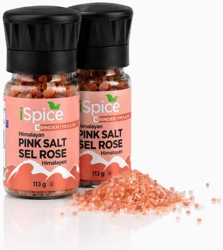 ISpice Kitchen Essentials 6-Pack Spice Grinder Set with Himalayan Pink Salt, Black Peppercorn, and Crushed Red Pepper, 6 Items in Kuwait