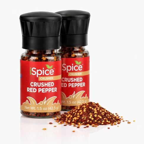 ISpice Kitchen Essentials 6-Pack Spice Grinder Set with Himalayan Pink Salt, Black Peppercorn, and Crushed Red Pepper, 6 Items in Kuwait