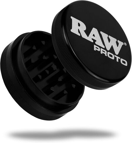 RAW Proto Herb & Spice Grinder – 2.5 Inch Kitchen Mill with Razor Sharp Teeth, Textured Grip Lid, Durable Aluminum Crusher in Kuwait