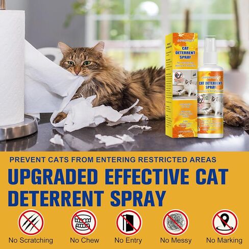 Cat Deterrent Spray for Pee, 2Pack 4oz Dog Urinating Repellent Spray, Anti Scratch Furniture Fabric Protector, Pet Corrector Air Spray for Scratching, Kitten Behavior Training, No Chew Marking Indoor in Kuwait