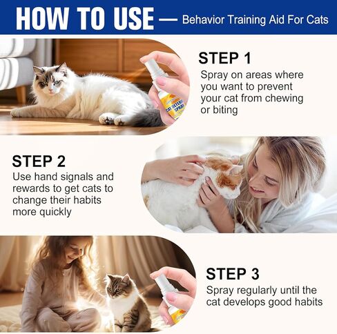 Cat Deterrent Spray for Pee, 2Pack 4oz Dog Urinating Repellent Spray, Anti Scratch Furniture Fabric Protector, Pet Corrector Air Spray for Scratching, Kitten Behavior Training, No Chew Marking Indoor in Kuwait