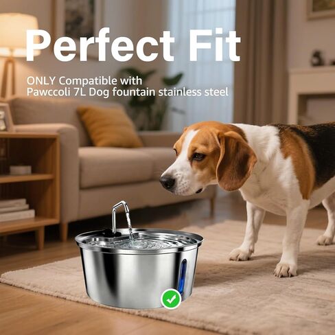16+16 Pack Replacement Filters for Pawccoli 7L/1.8Gal Dog Water Fountain Stainless Steel, Includes 16 Filters & 16 Sponges in Kuwait