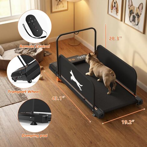 GOWE Small Dog Treadmill 2026 Edition - High-Value, Low-Noise Pet Exercise Machine for Indoor Puppy Training, Portable Running Wheel in Kuwait