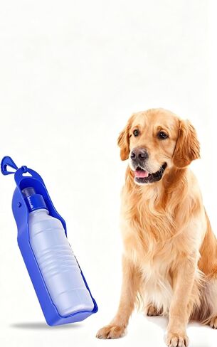 250ml/500ml Foldable Water Bottle for Dogs, Portable Plastic Water Dispenser Outdoor Dog Water Feeder in Kuwait