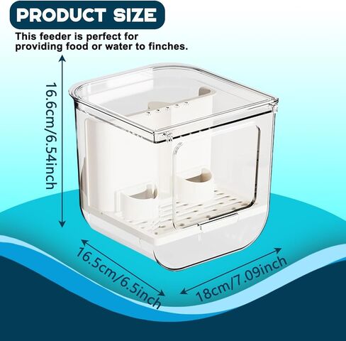 No Mess Bird Feeder for Cage, Hanging Bird Bath for Cage for Lovebirds, Finches, Parakeets, Budgies, and Other Small to Medium Birds in Kuwait